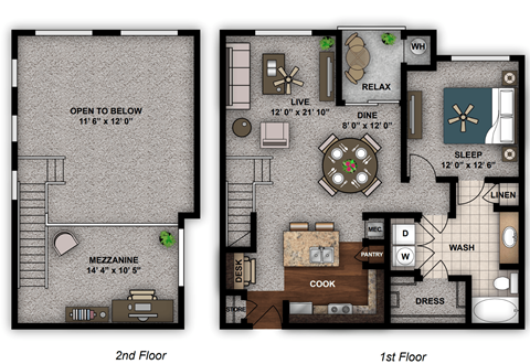 One Bedroom Signature The Flats at Inverness